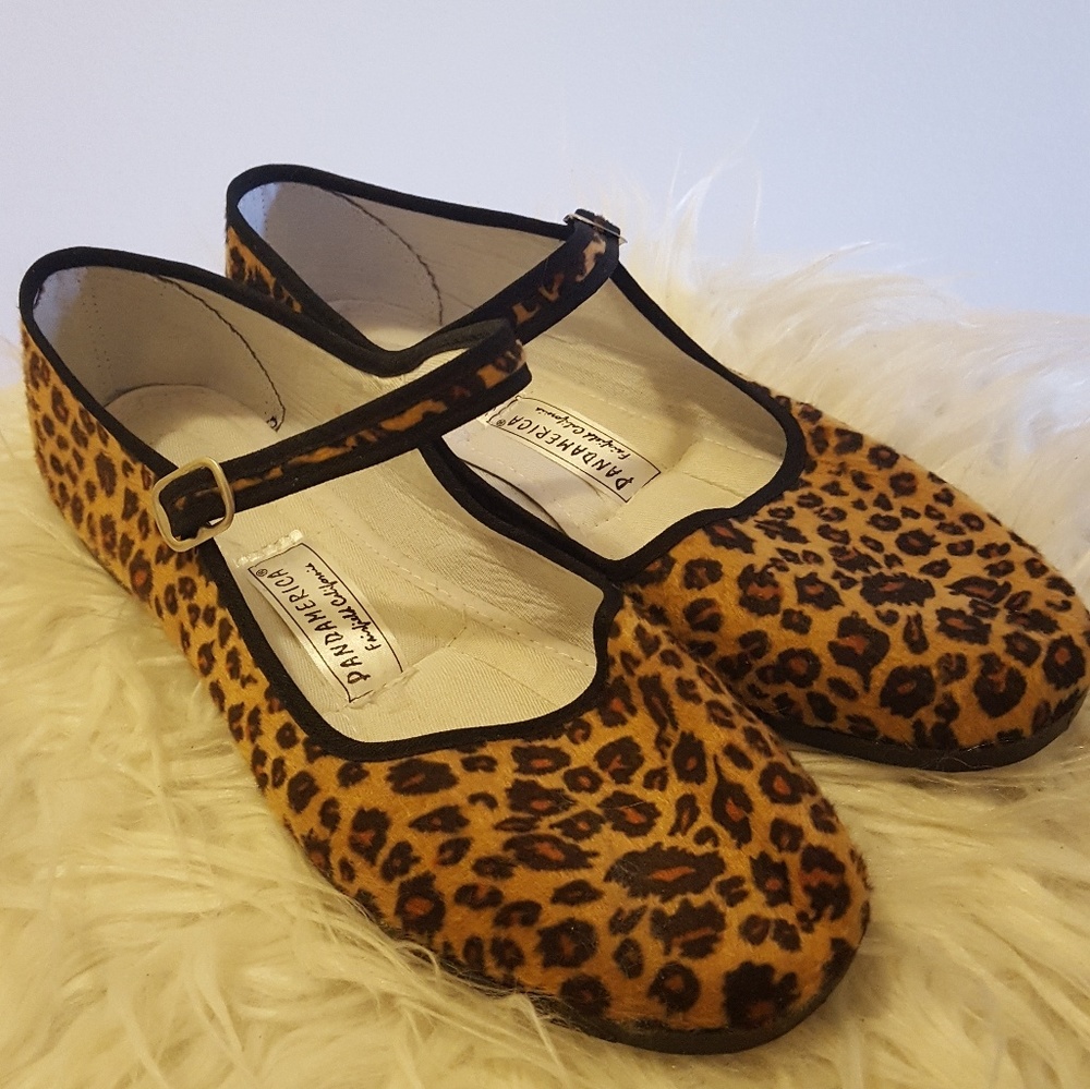 Leopard Print Baby Doll Velvet Mary Janes